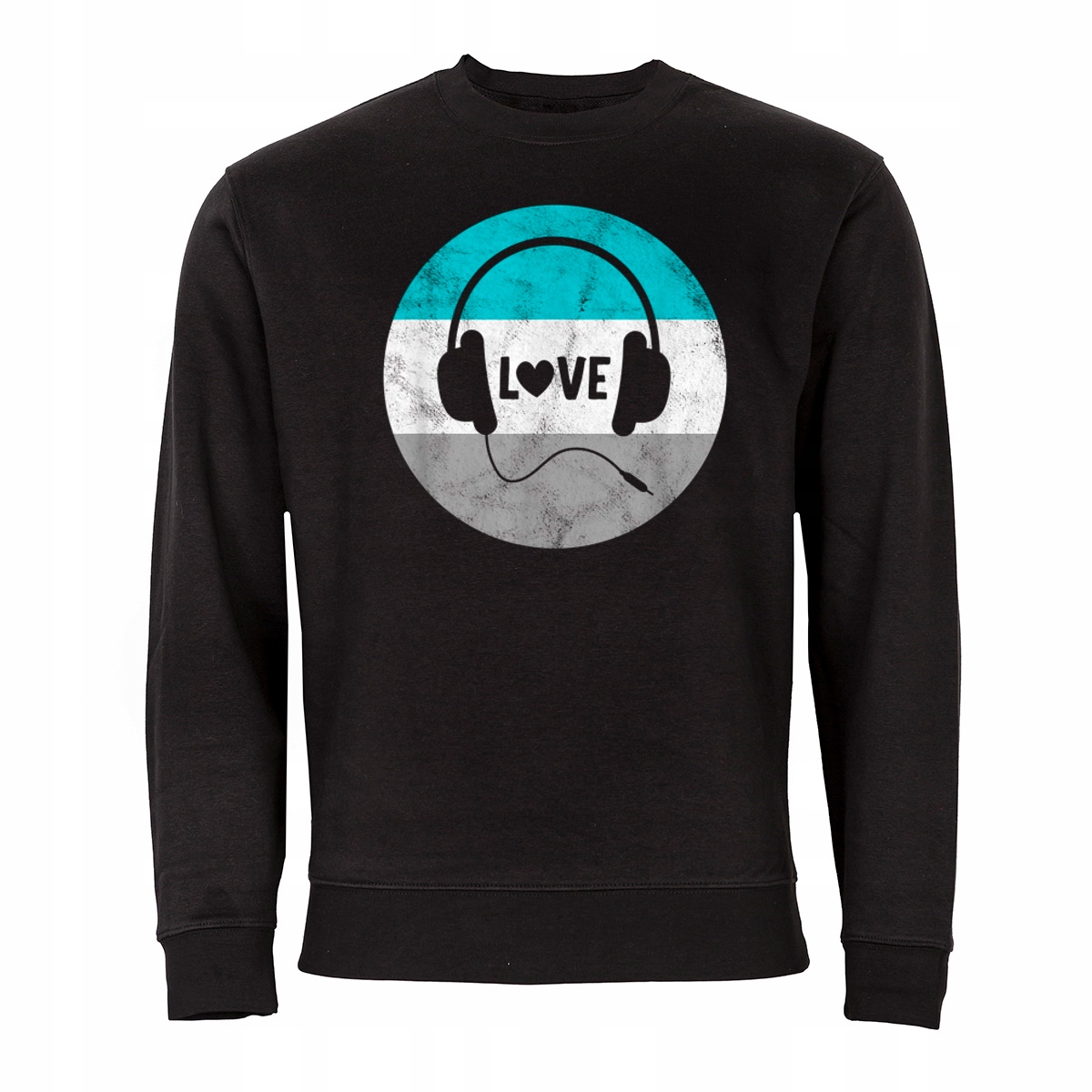 

Czarna Bluza Muzyczna Dla Muzyka Love Headphones