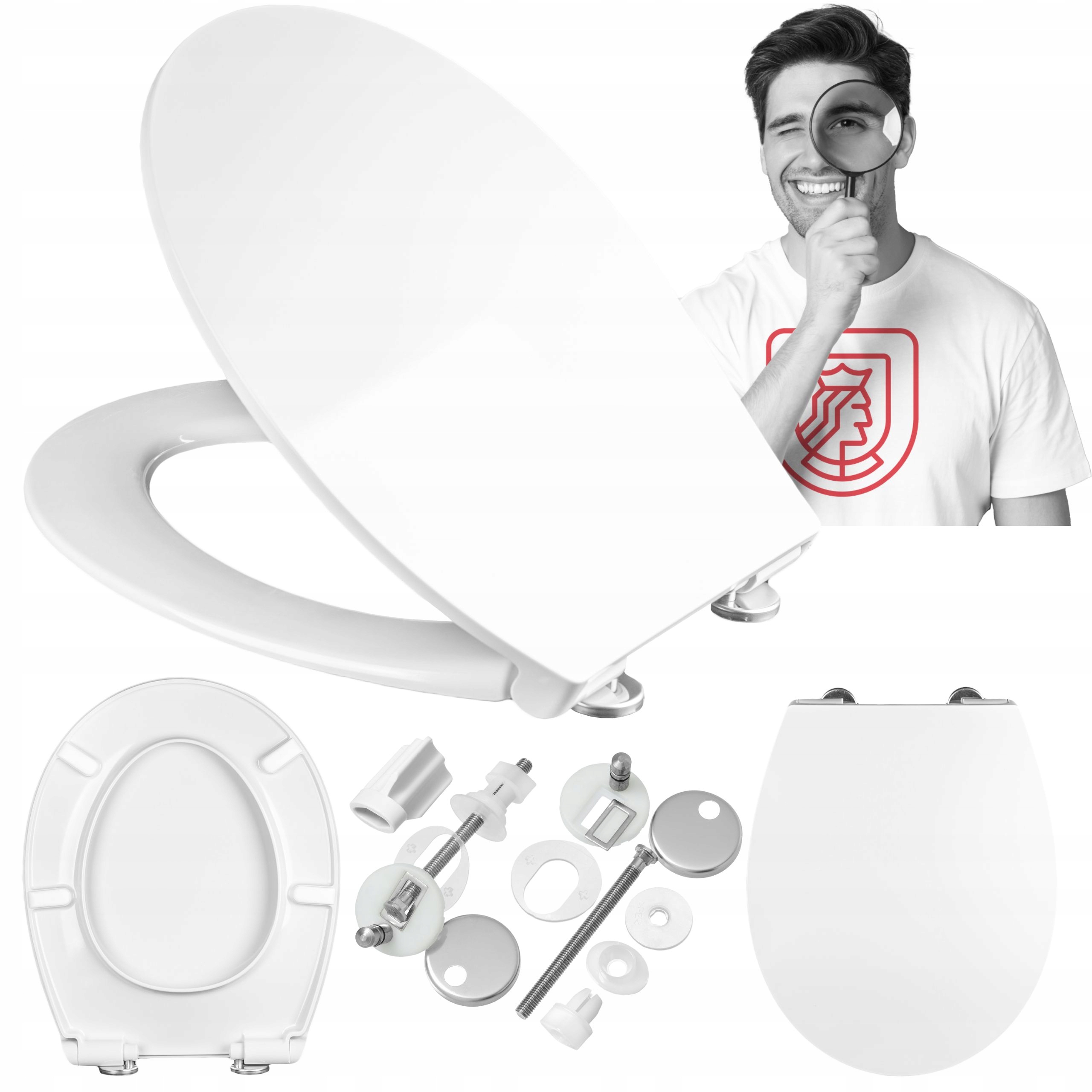 Tvrdé Wc Sedátko S Pozvolným Sklápěním, Antibakteriální, Duroplastové, Odnímatelné