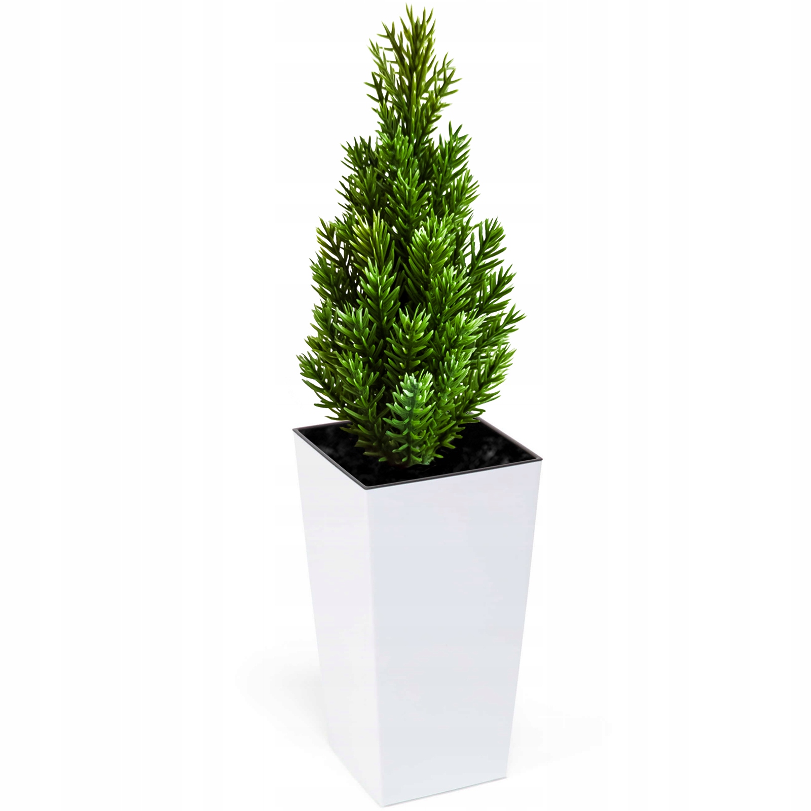 

Donica Doniczka 14cm wkład Kwietnik Biała Połysk