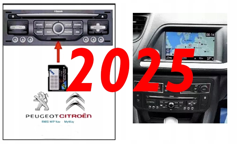 Mapa Pro Navigaci Citroen C5 2025 Evropa Západ A Východ Rneg Radary