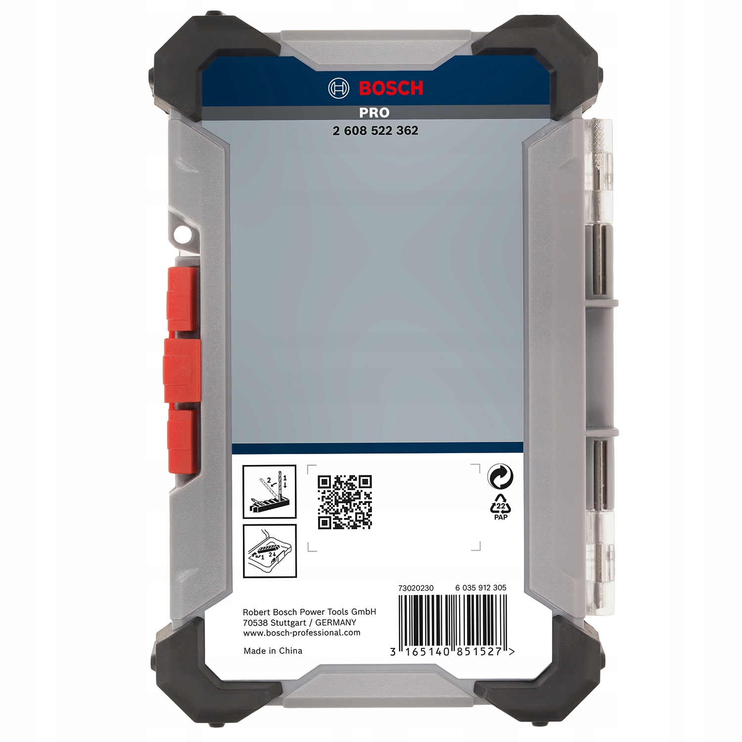 BOSCH WALIZKA POJEMNIK NA BITY WIERTŁA SKRZYNKA PICK & CLICK M Wysokość produktu 3 cm