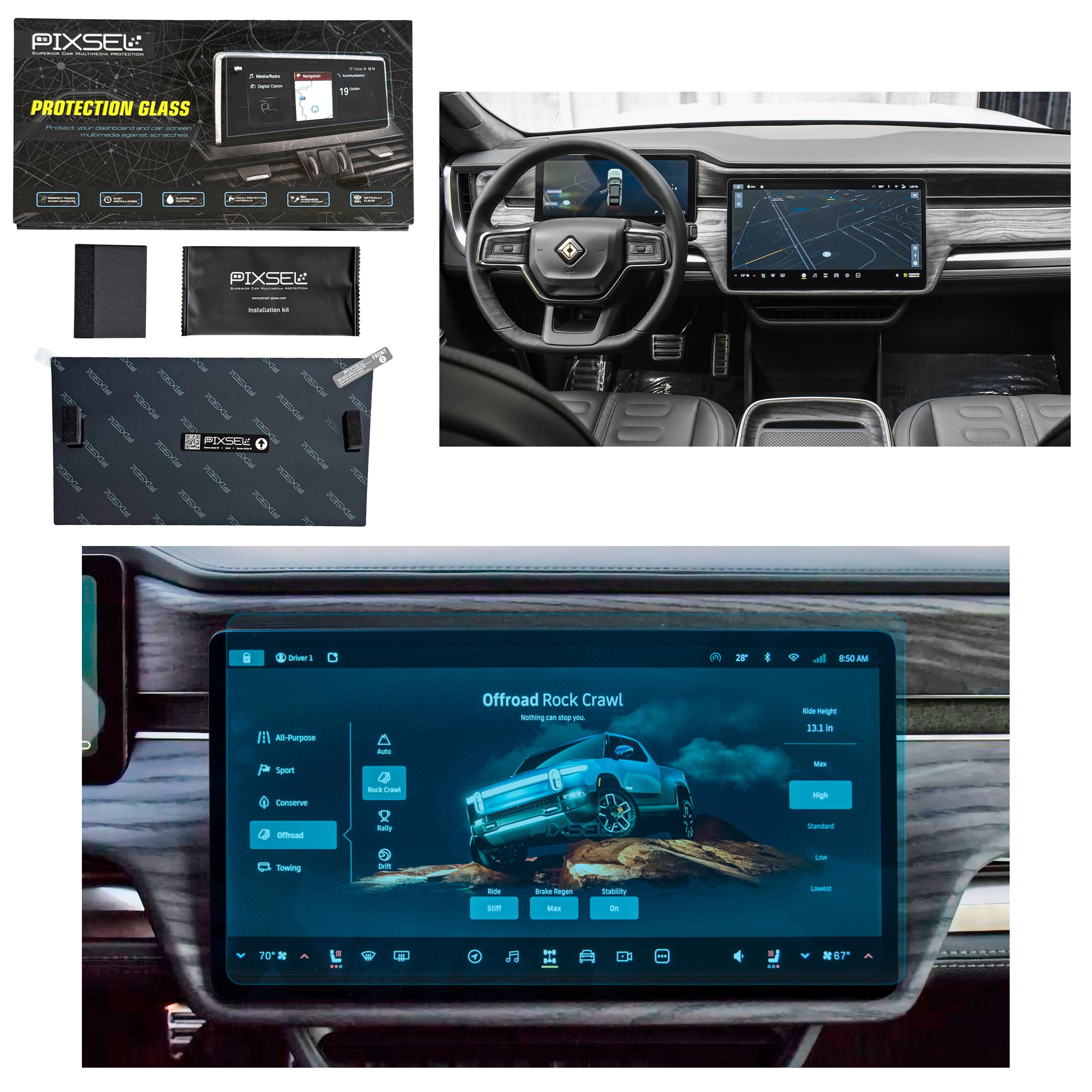 Antyodciskowe Matowe Szkło Ochronne Rivian R1T-16.7“ 2022-na monitor