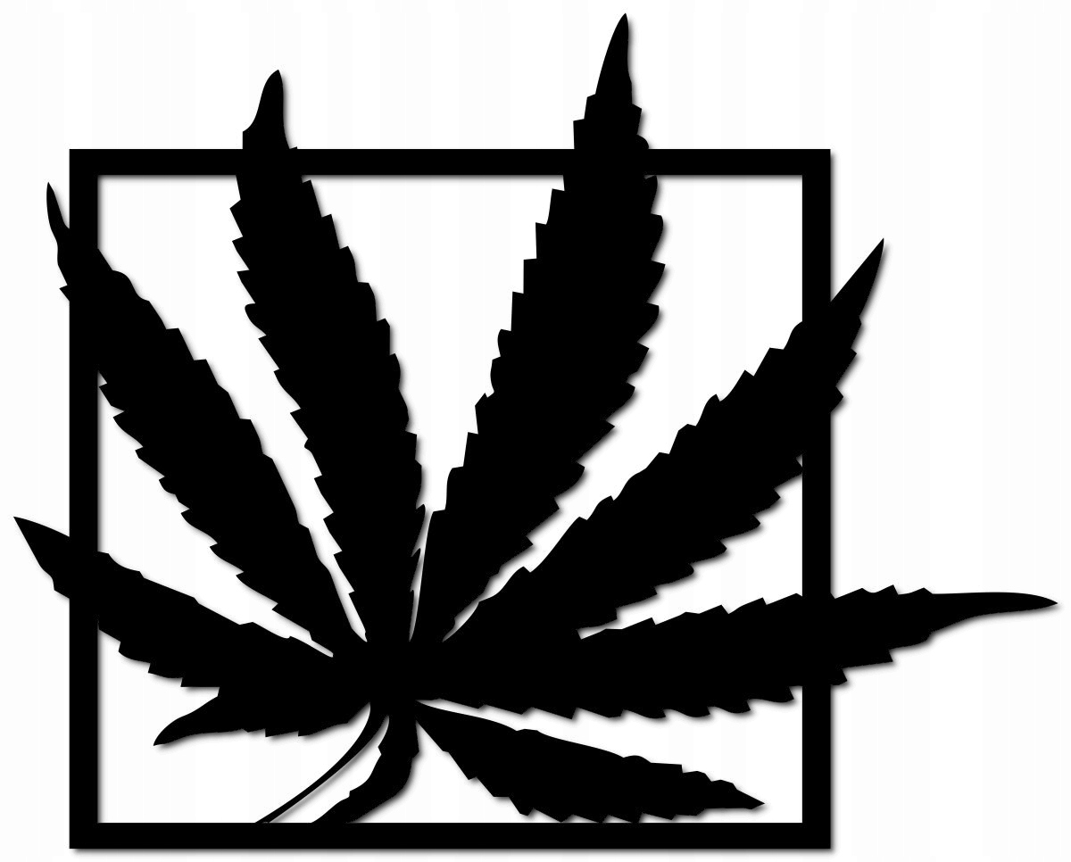 

Drewniany panel 3D 60 liść konopi Marihuana Ganja