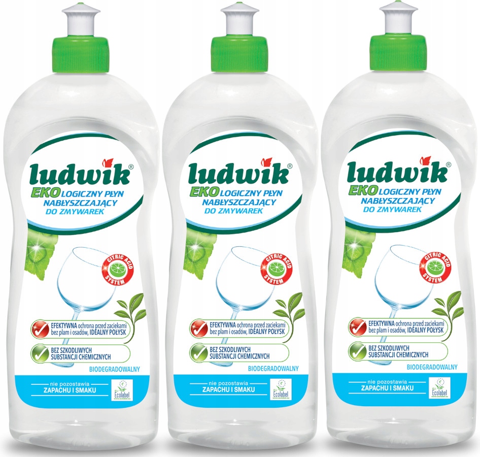 

Ludwik Eko Nabłyszczacz do Zmywarki Bio 3x500ml