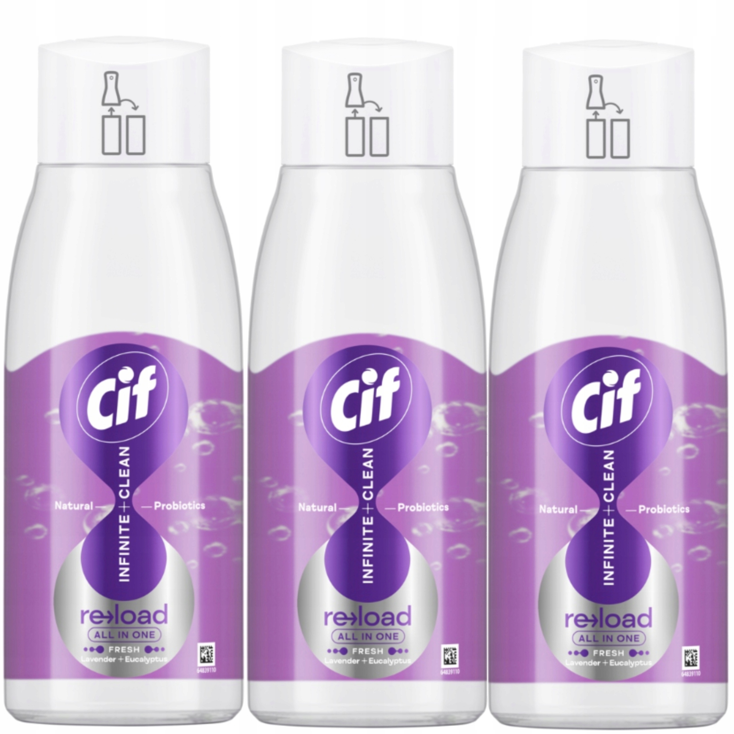 Levně Cif Infinite Doplňková Vložka Na Čištění Levandule Eukalyptus 3x590 ml