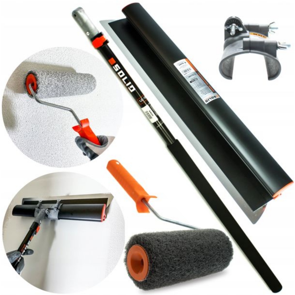 Solid Szapchla Nůž Fasádní Špachtle 80 cm Teleskopická Tyč Adaptér Váleček Arpon