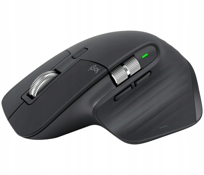 LOGITECH Mysz bezprzewodowa MX Master 3S grafitowa Interfejs Bluetooth USB (Radio 2.4 GHz)