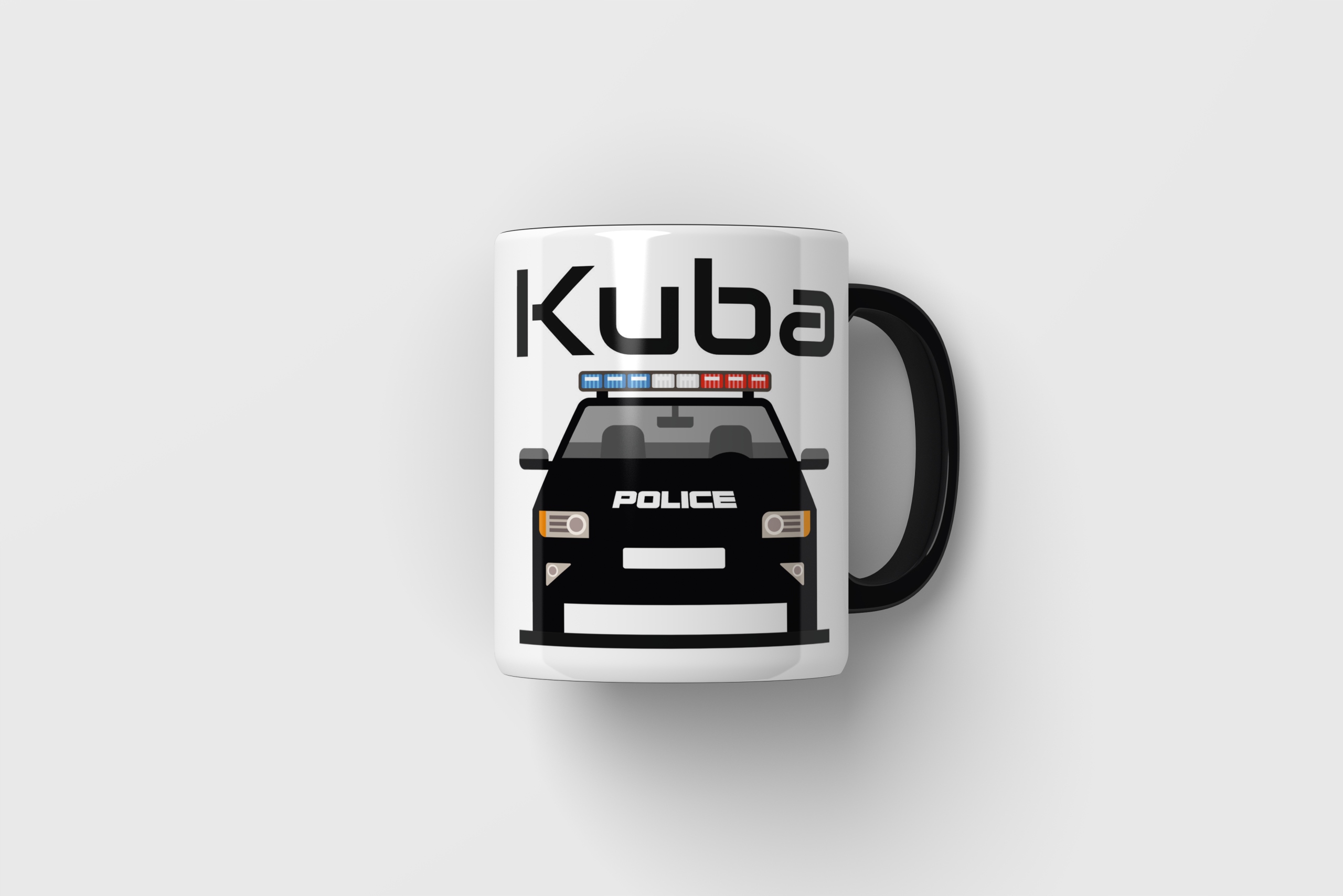 KUBEK Z WOZEM POLICYJNYM POLICJA WÓZ POLICJI PERSONALIZACJA - DODAJ IMIĘ Pojemność 330 ml