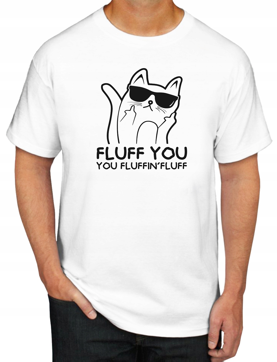 

Koszulka T-shirt Fluff You Kot Humor Fun 3XL