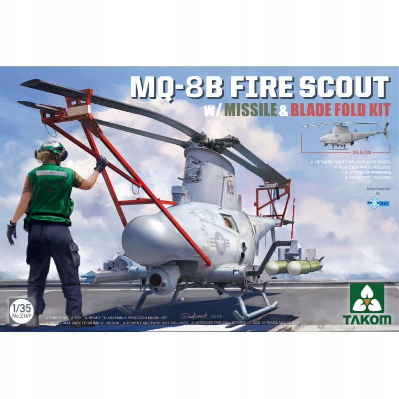 MQ-8B Fire Scout sadou skládací střely a čepele 1:35 Takom 2169
