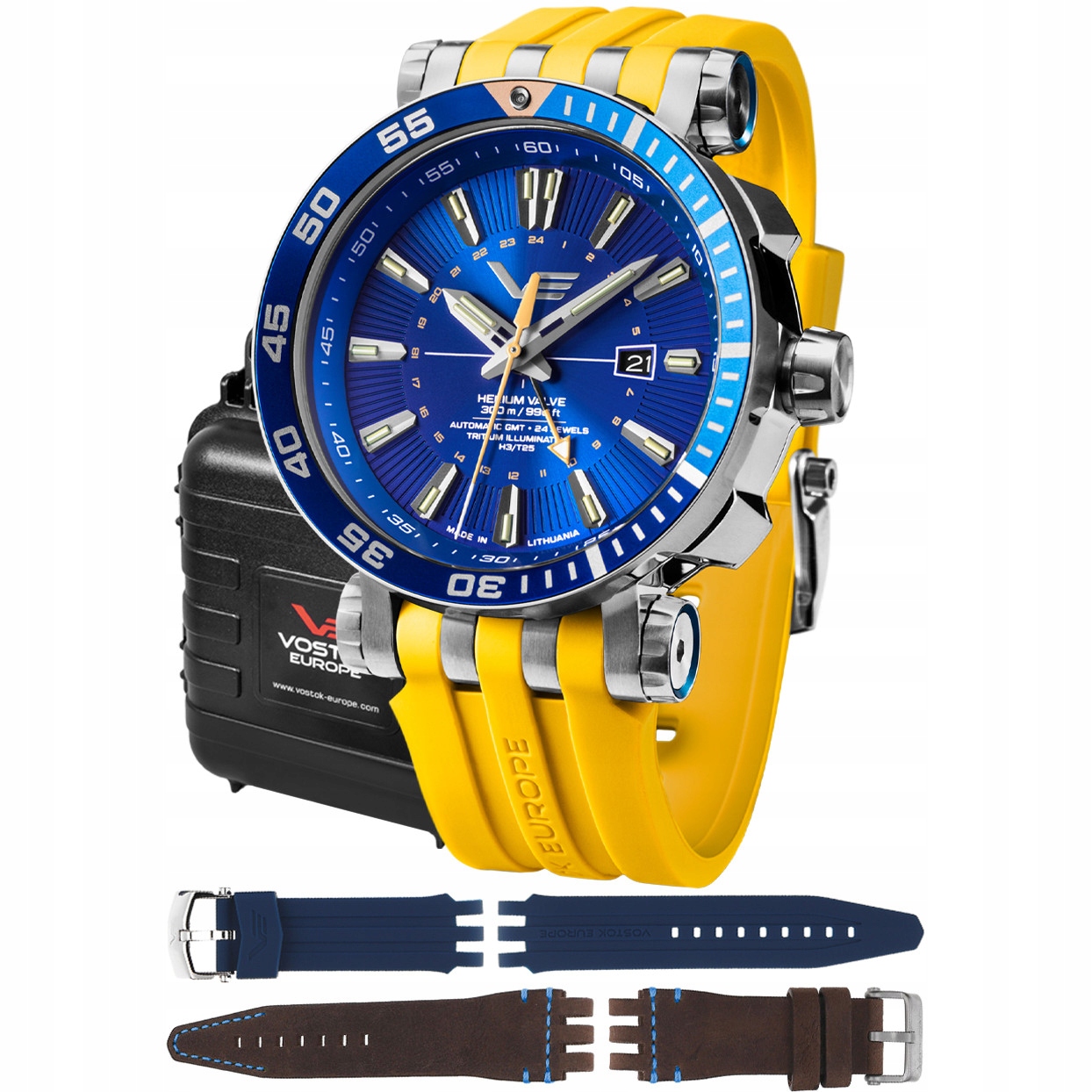 Pánské Hodinky Vostok Europe NH34-575A716SY se žlutým řemínkem