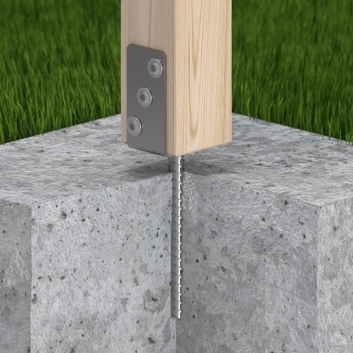 PODSTAWA SŁUPKA KOTWA REGULOWANA SP15 OCYNK 0-140 pręt 50cm. EXTRA JAKOŚĆ Rodzaj inny