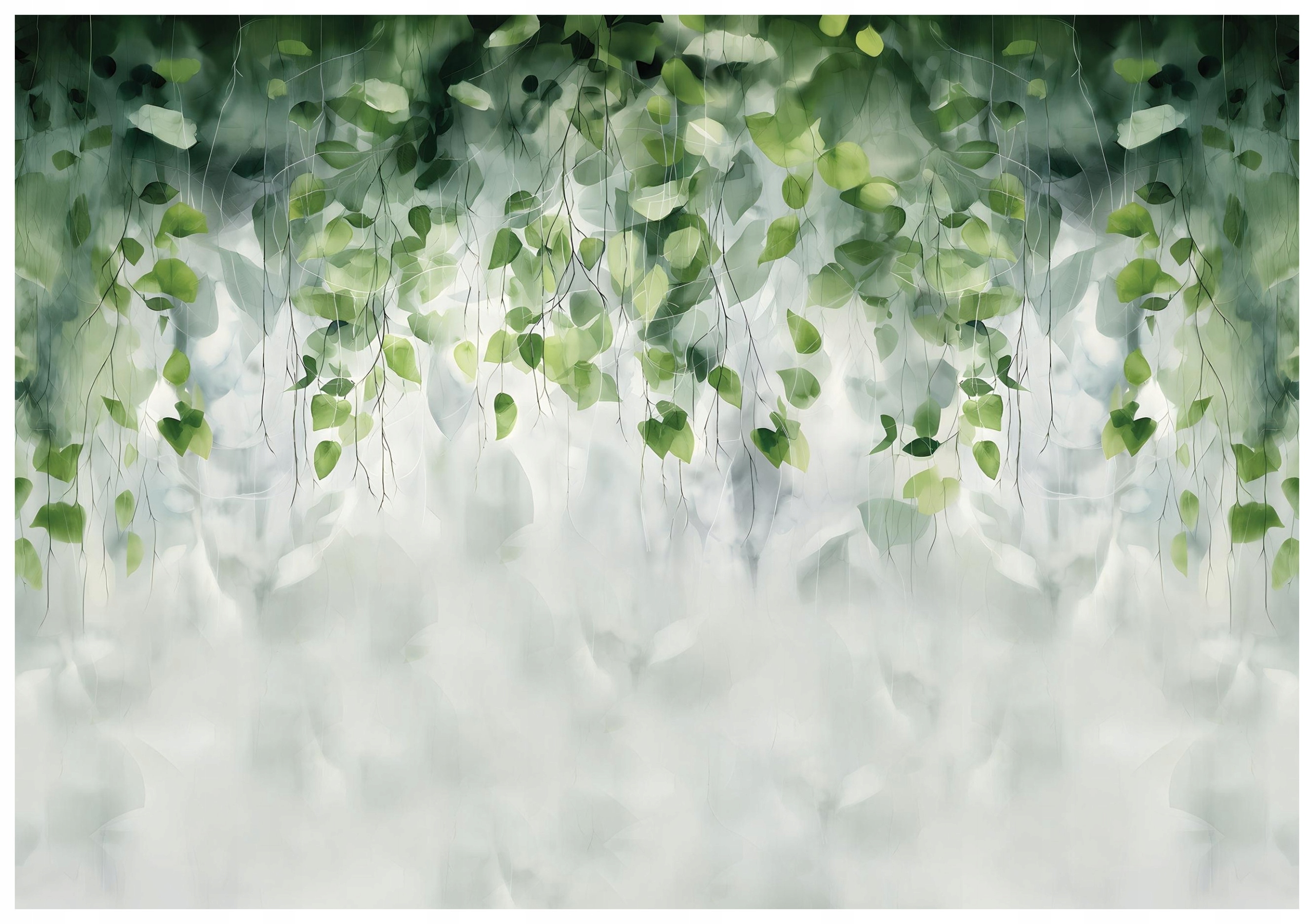 Fototapeta Zelený ráj Listy Větvičky klid přírody do domu 368x254 lepidlo