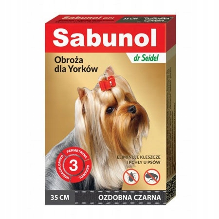 

Sabunol Obroża ozdobna dla psa 35cm - czarna