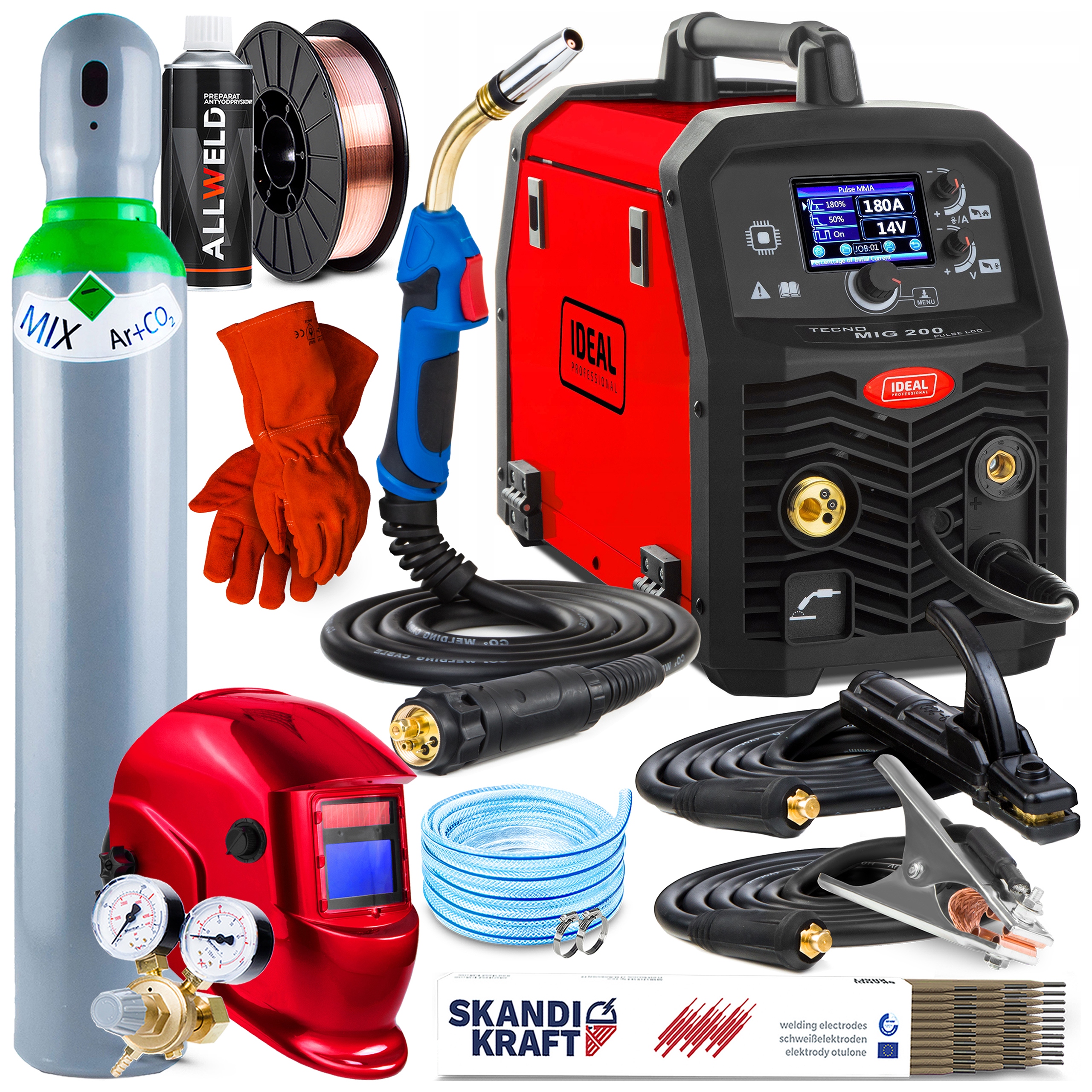 Invertorová Svářečka Ideal Mig 200 Pulse Mma Tig Synergie Igbt Hliník