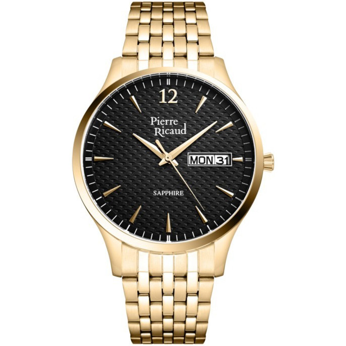 Pánské Hodinky Pierre Ricaud P91093.1154Q zlatý náramek