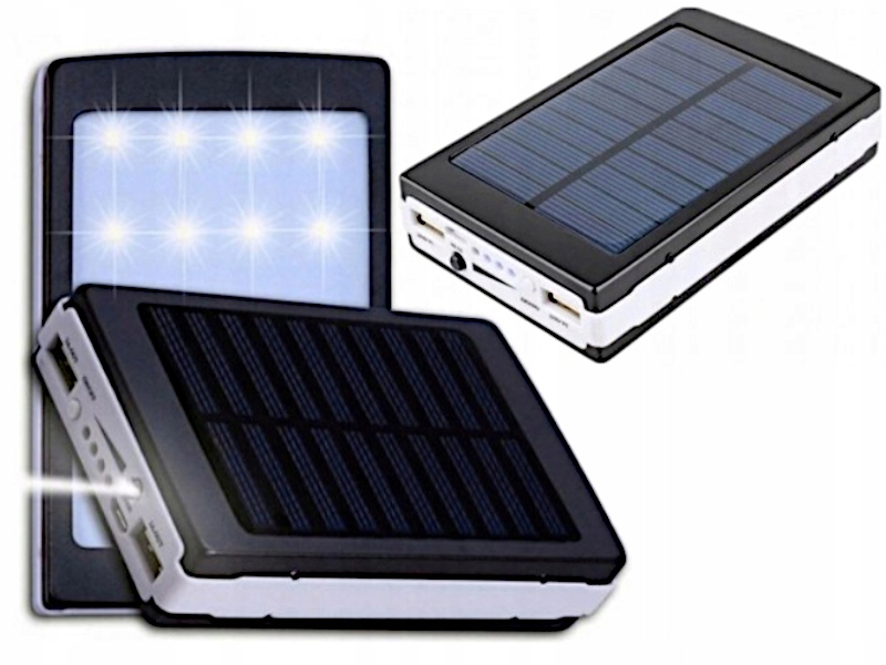 

Powerbank Ładowarka Solarna 2xUSB 20000mAh Latarka