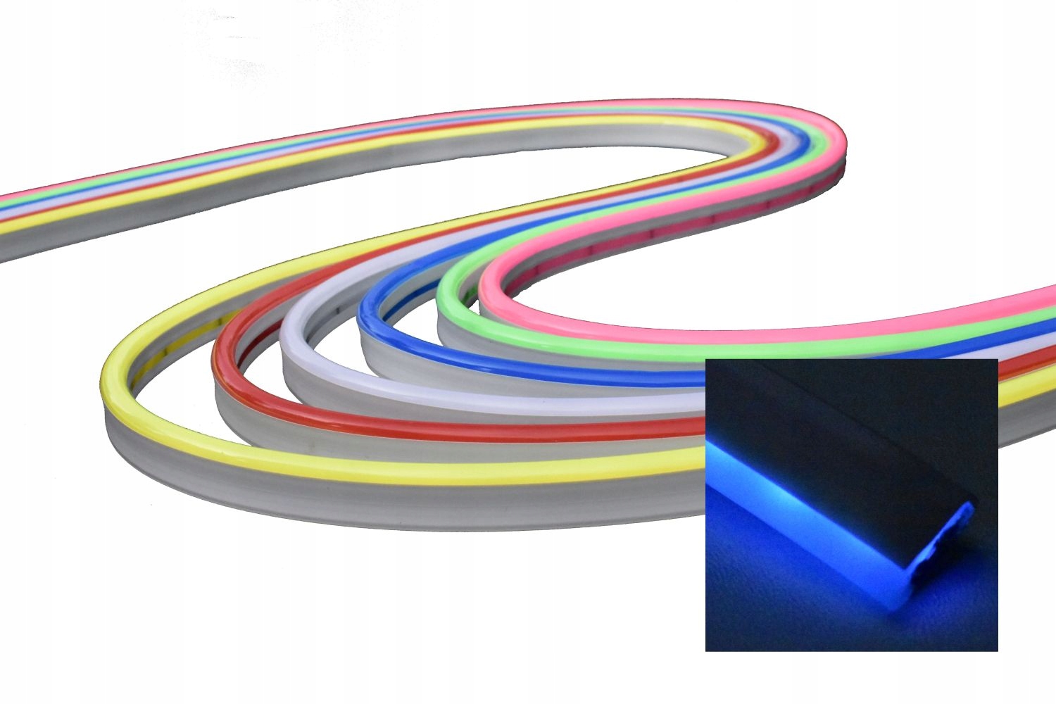 

Neon Led błękitny 12V Flex 6x12 mm IP67 1mb