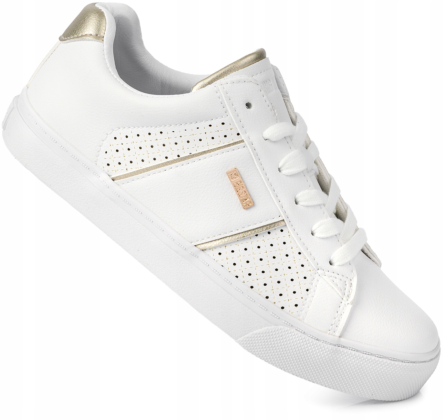 Big Star Damskie Buty Sneakersy Sportowe Perforowane Białe Ekoskóra r. 41