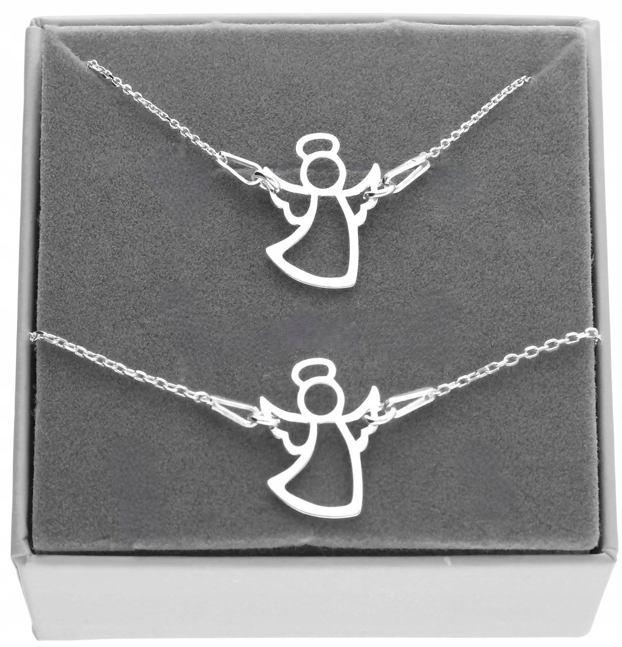 Stříbrný komplet šperků Anděl Svaté Přijímání Křest Gravírování Stříbro 925