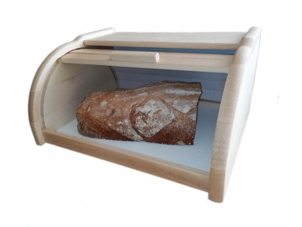 Chlebak Drewniany Duży Decoupage Surowy Naturalny Kształt owalny