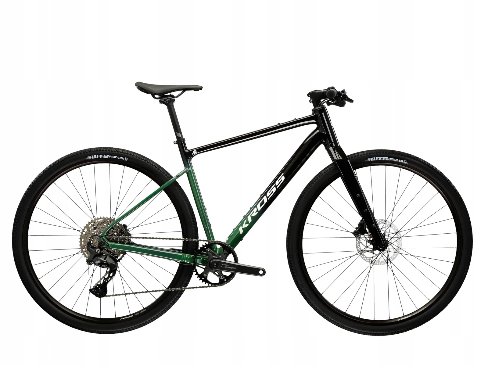 Rower gravelowy Kross Esker Flatbar S(18") 28 czarno zielony połysk