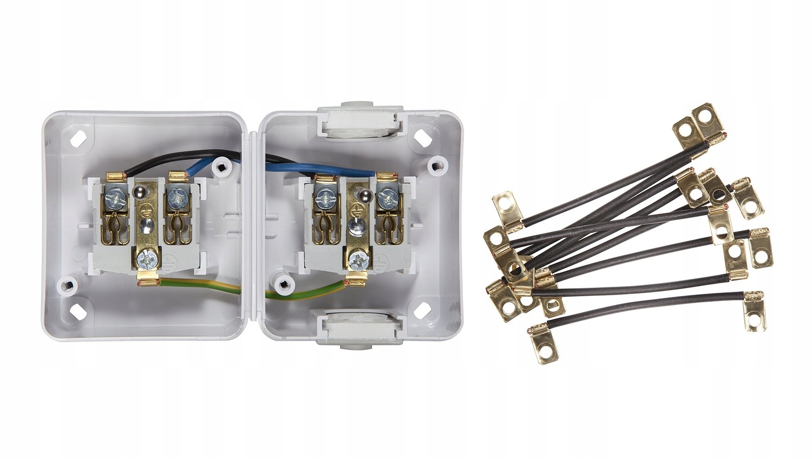 GNIAZDO POTRÓJNE HERMETYCZNE ZEWNĘTRZNE NATYNKOWE JUNIOR 3X2P+Z IP54 KARLIK Typ gniazda Gniazdo Listwa