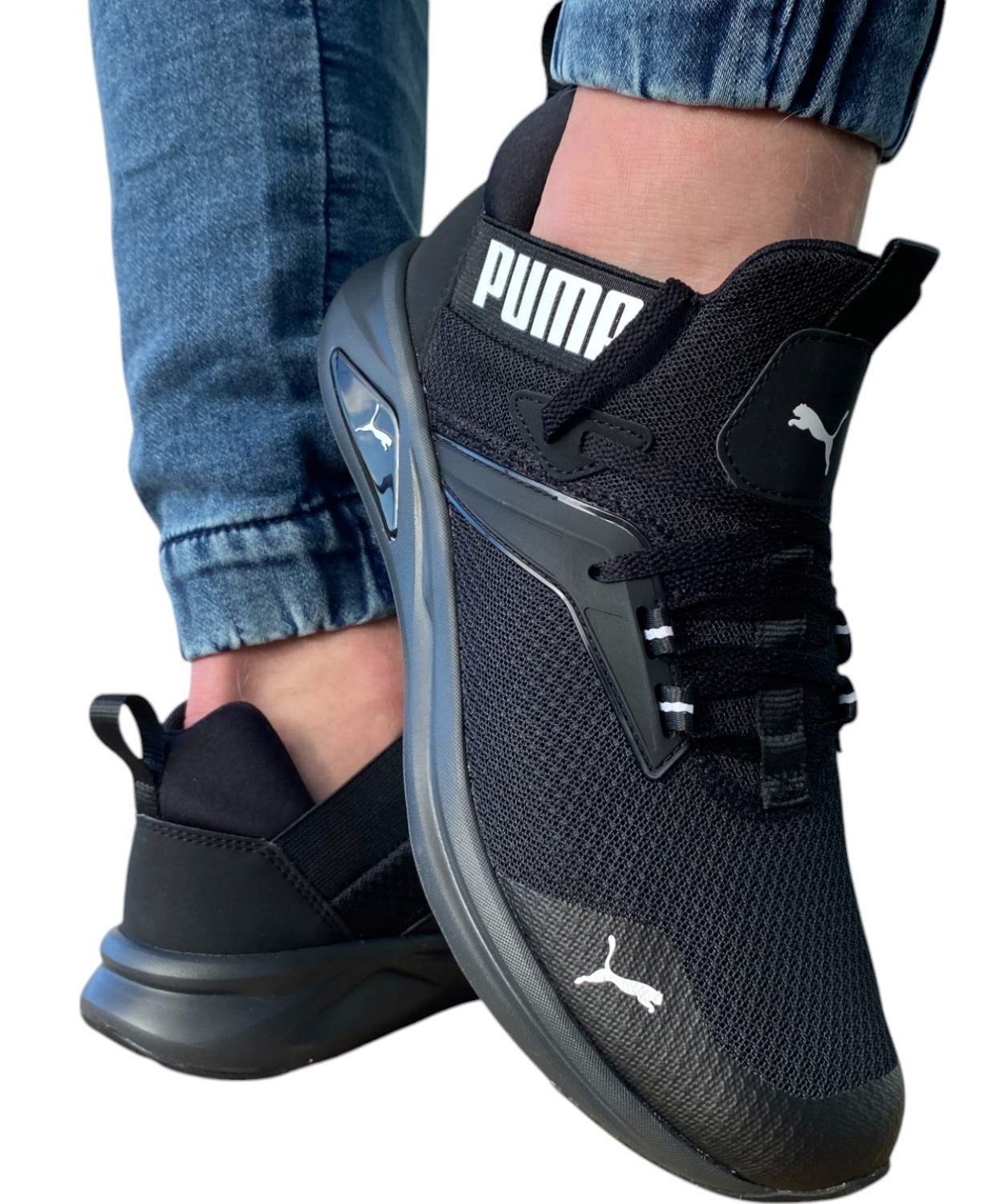 Puma Enzo 2 Buty Męskie Sportowe Czarne Lekkie Treningowe Do Biegania Modne