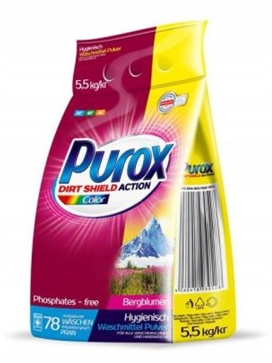Levně 2x Prací prášek Purox Color 5,5 kg