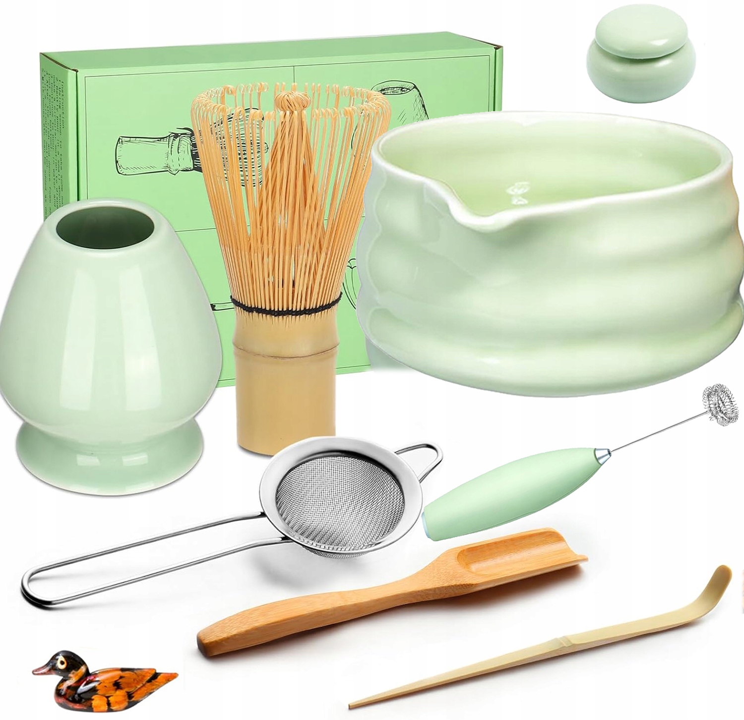 Levně Sada Na Přípravu Matchy 9 Ks Chasen Chashaku Šlehací Metla