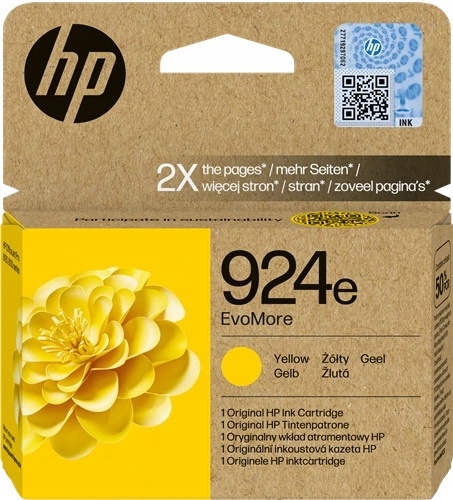 Inkoust Hp EvoMore 924E Ink Cartridge 4K0U9NE žlutý (yellow)
