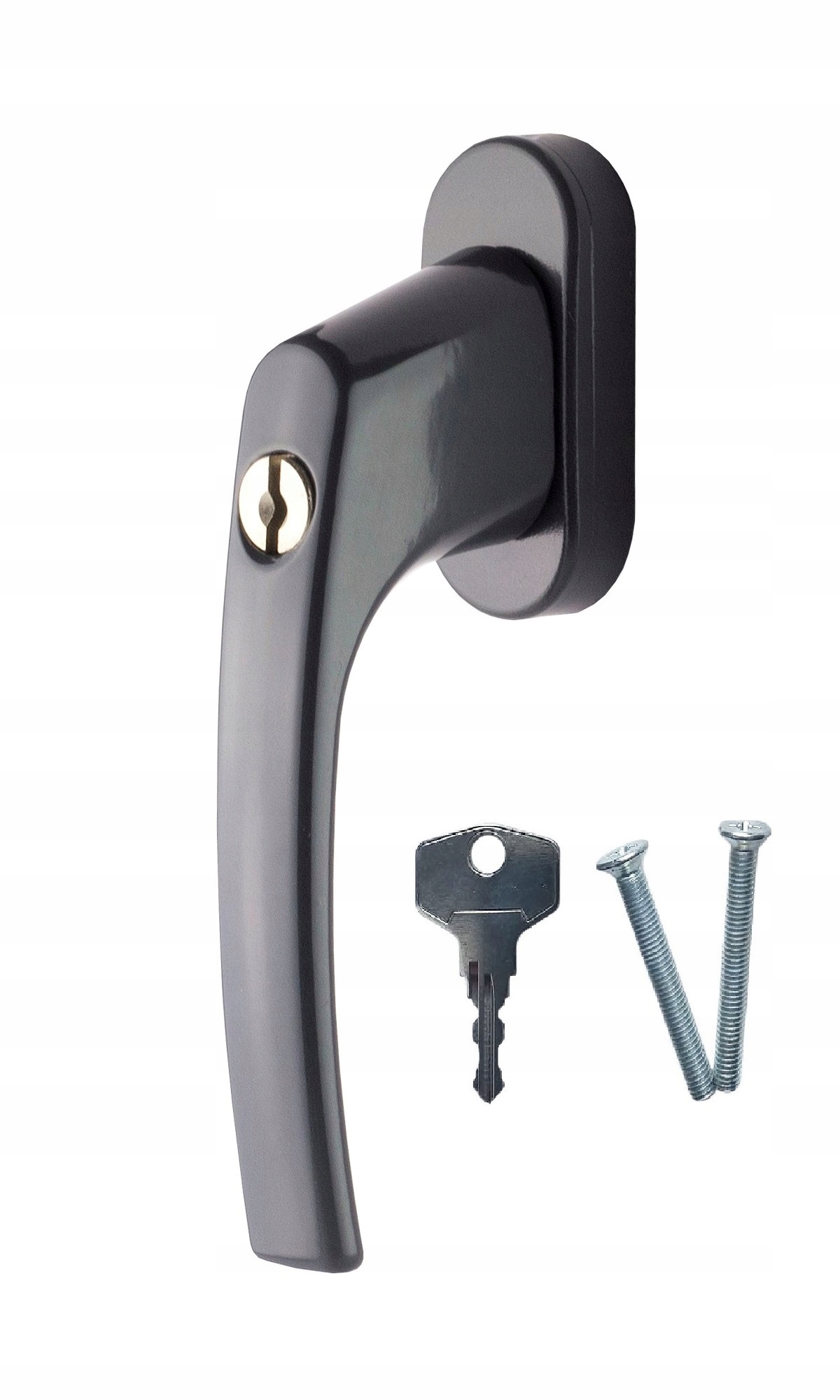 

Klamka Okienna Kluczykiem kluczem zamkiem Antracyt