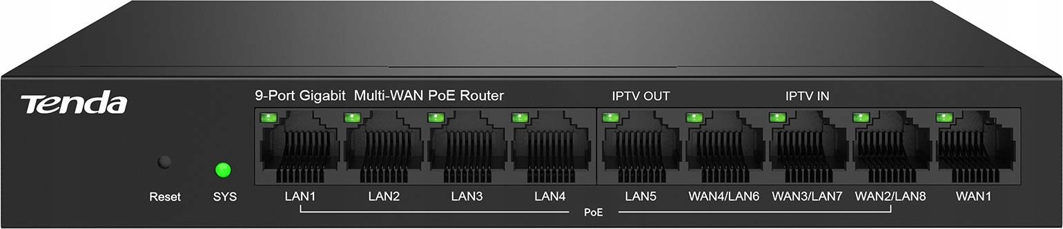 Router Tenda G0-8G-PoE s přepínačem PoE a Ap ovladačem