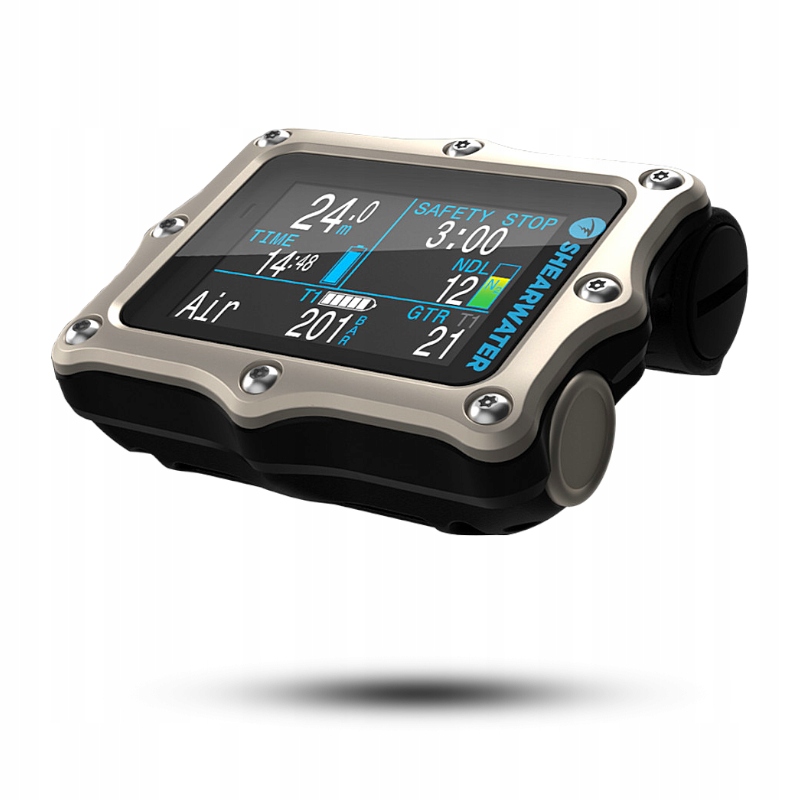 Potápěčský Počítač Perdix 2 Titanium Shearwater 3 plyny Nitrox Bt 2,2"