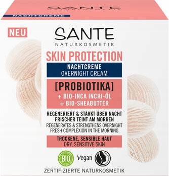 Ochranný Noční Pleťový Krém S Probiotiky, Inchi Olejem A Bambuckým Máslem