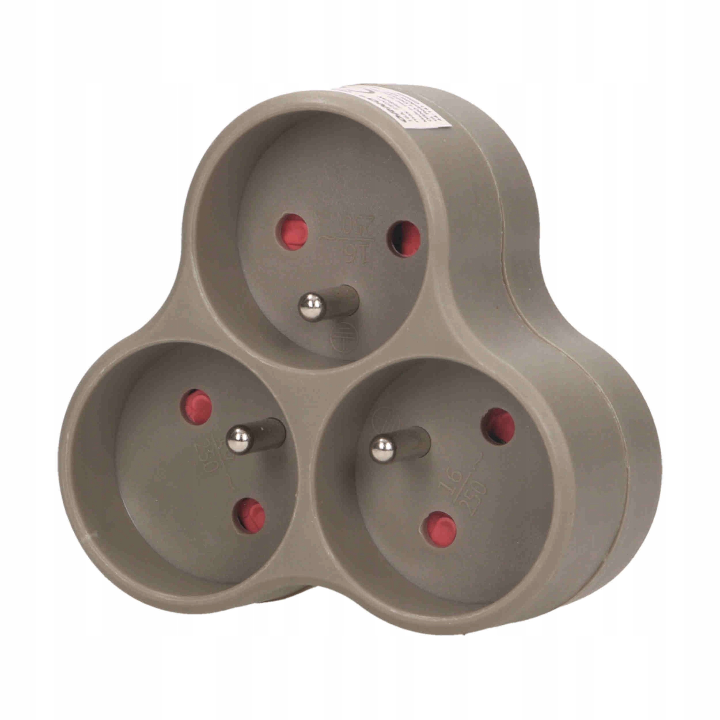 

Szary rozgałęźnik potrójny z uz złodziejka Orno