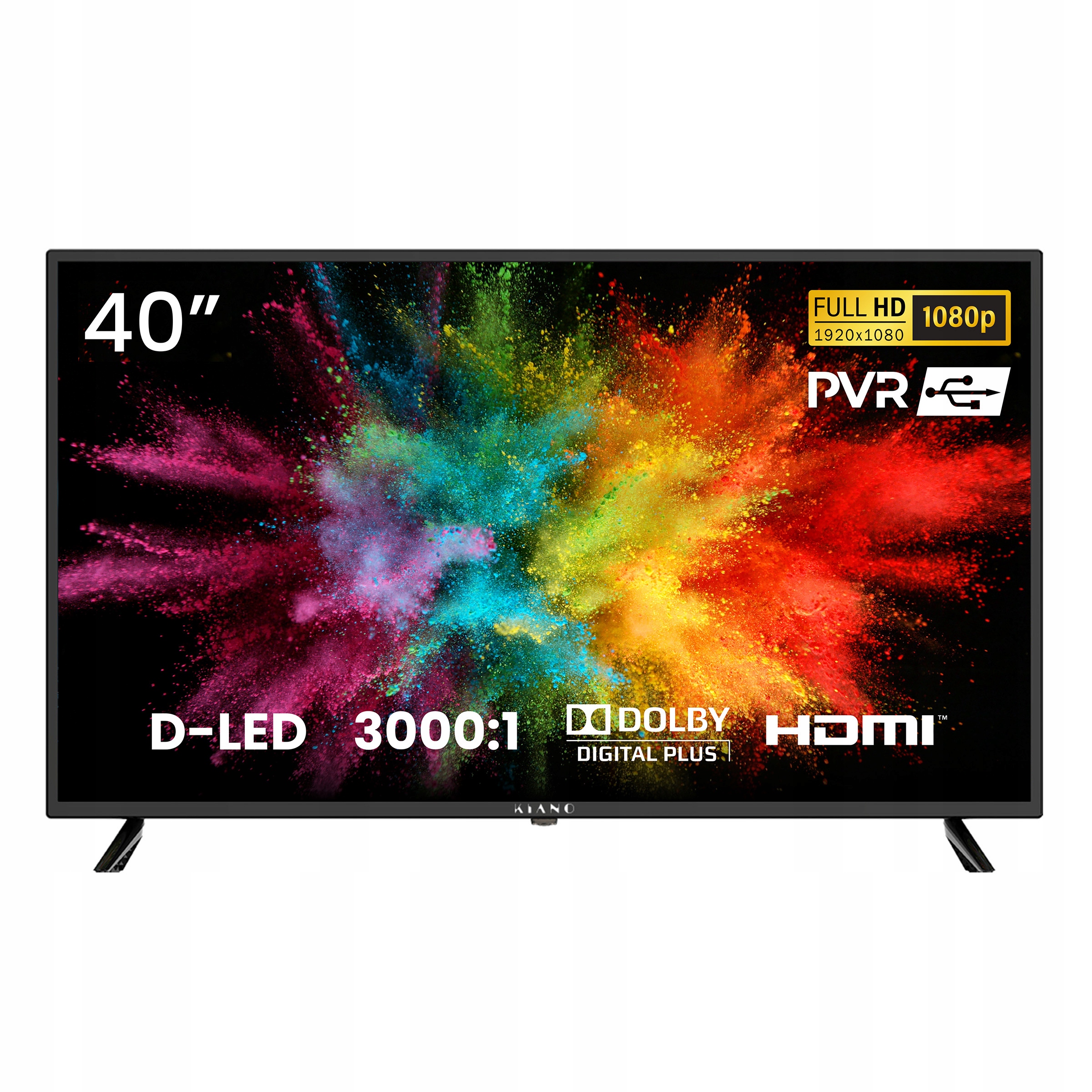 Led Televízor Kiano Slim Tv 40" Full Hd čierny