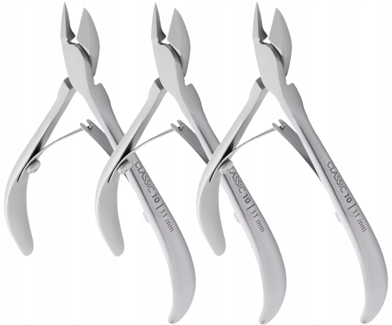3 x Staleks Kleštičky na kůži Classic 10 11 mm Ručně broušená manikúra