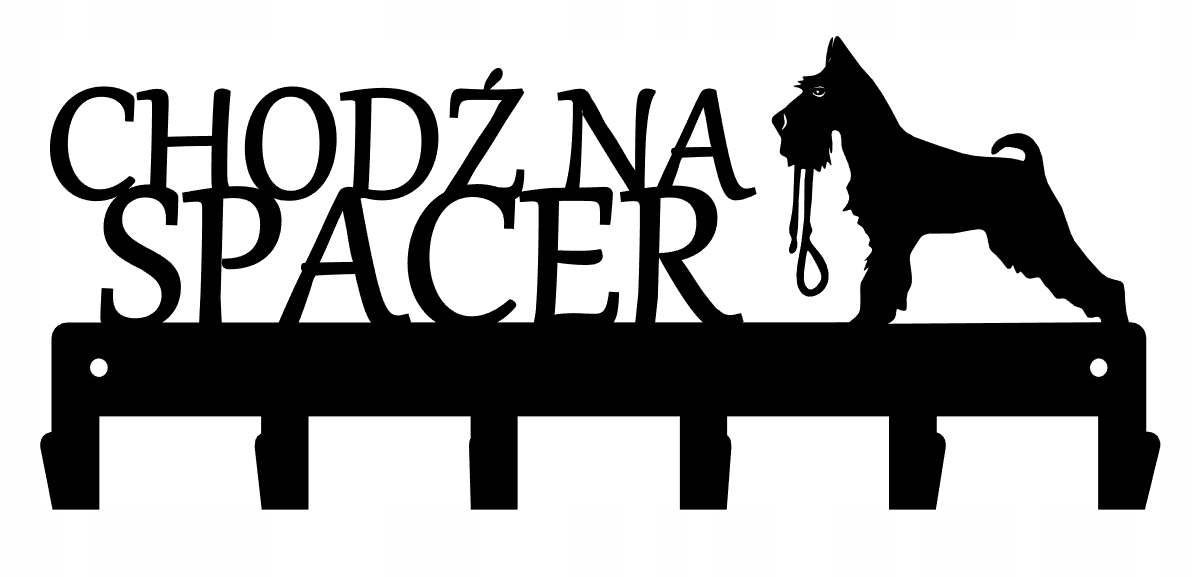 Wieszak na smycz dla psa klucze ŚCIENNY DO PRZEDPOKOJU METALOWY CZARNY LOFT