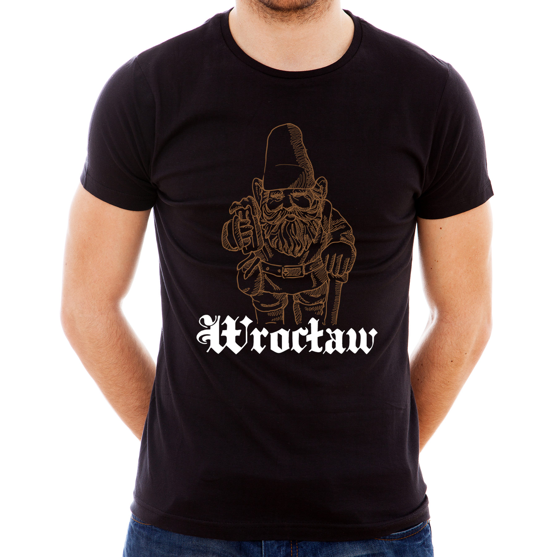 

Koszulka Wrocław Krasnal Szkic (M):: XL,: czarny