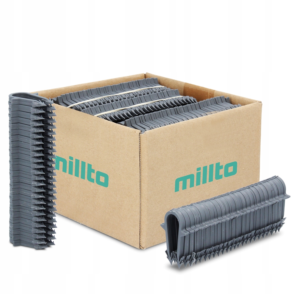 Klipsy do takera czarne rur PEX PODŁOGÓWKA 50 mm Typ rura PEX