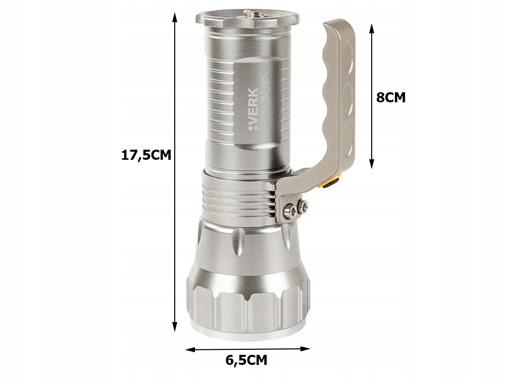 LATARKA SZPERACZ BAILONG WOJSKOWA CREE XM-L T6 MOCNA REFLEKTOR ALUMINIOWA Kolor dominujący srebrny
