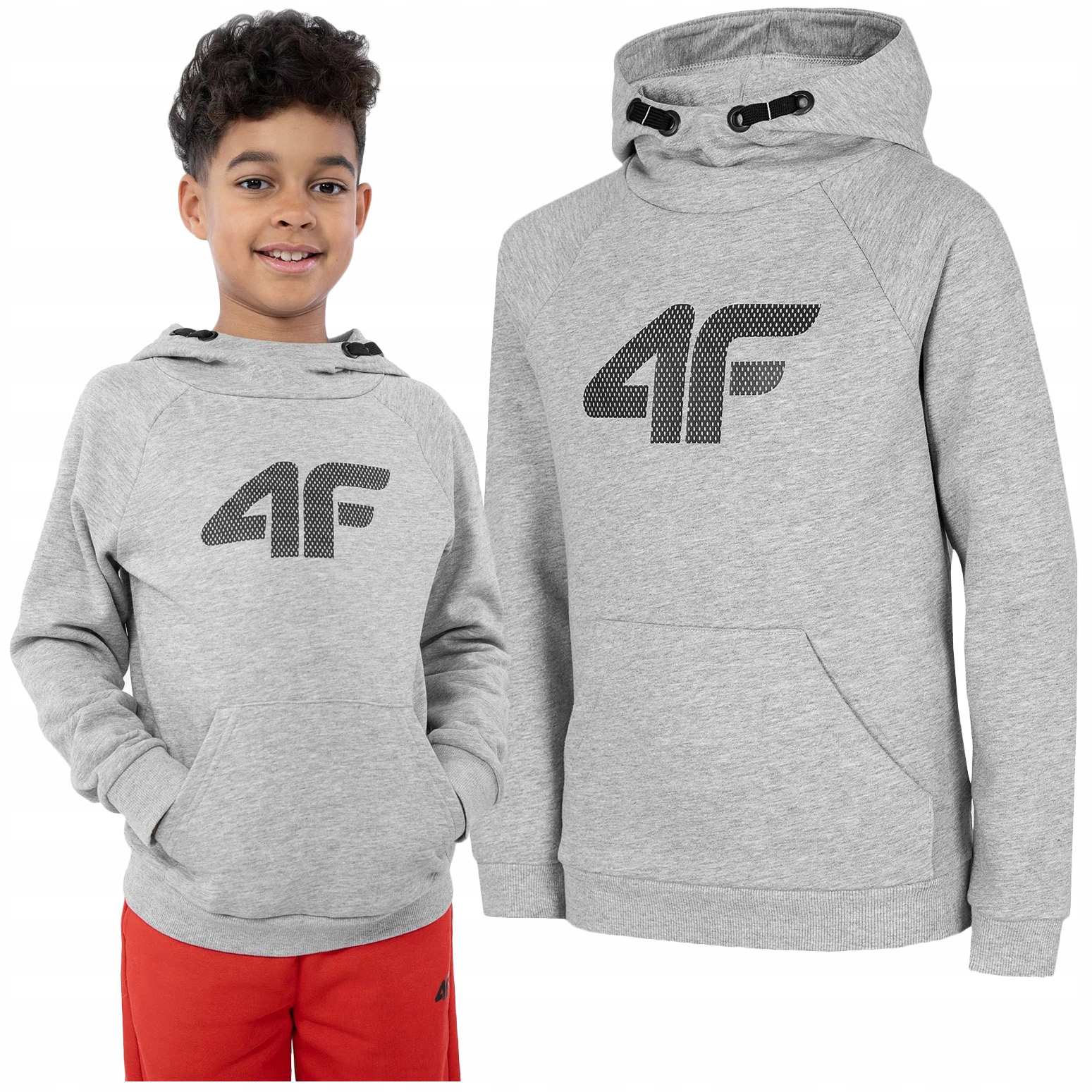 

Bluza z Kapturem Kangurka 4F junior JBLM002 164
