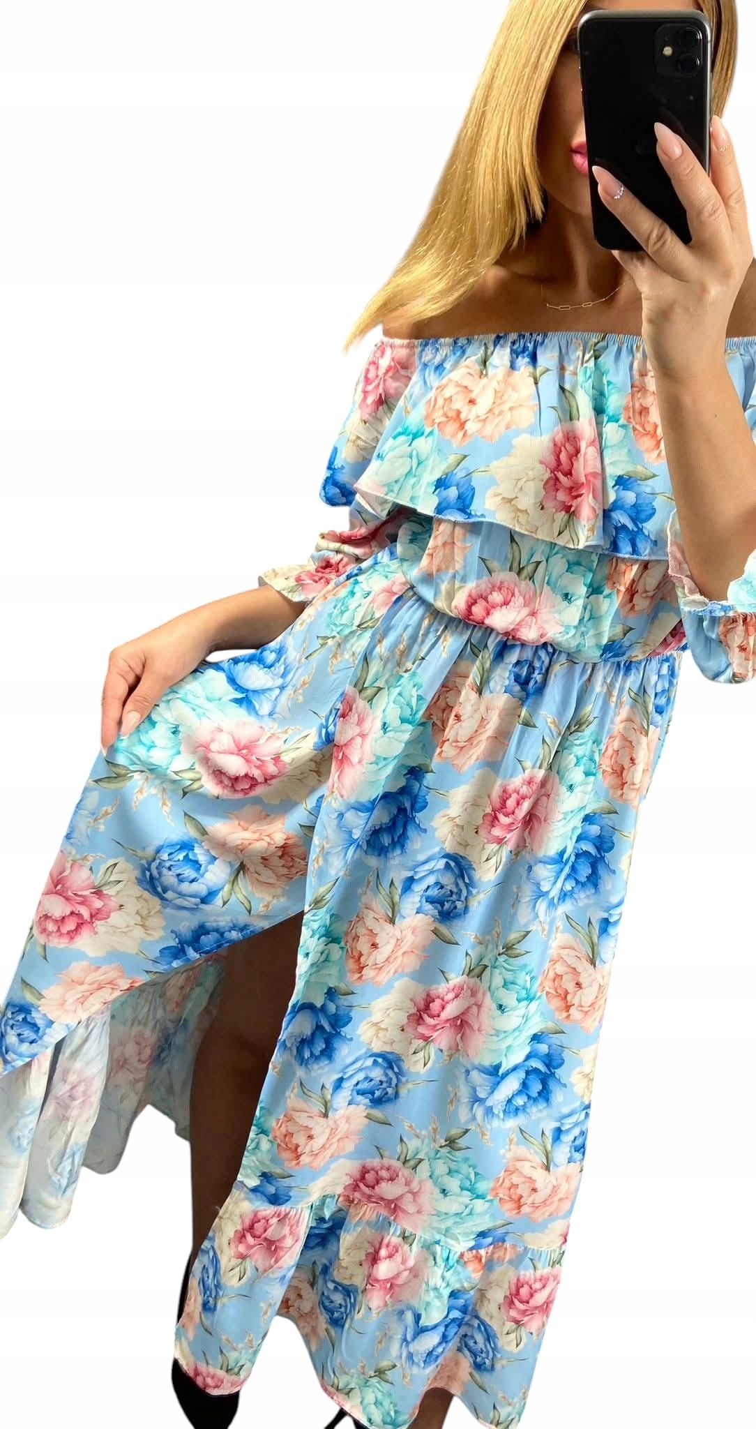 V0032 Šaty Maxi Španělské Vzory K1 vel. 46 (3XL)
