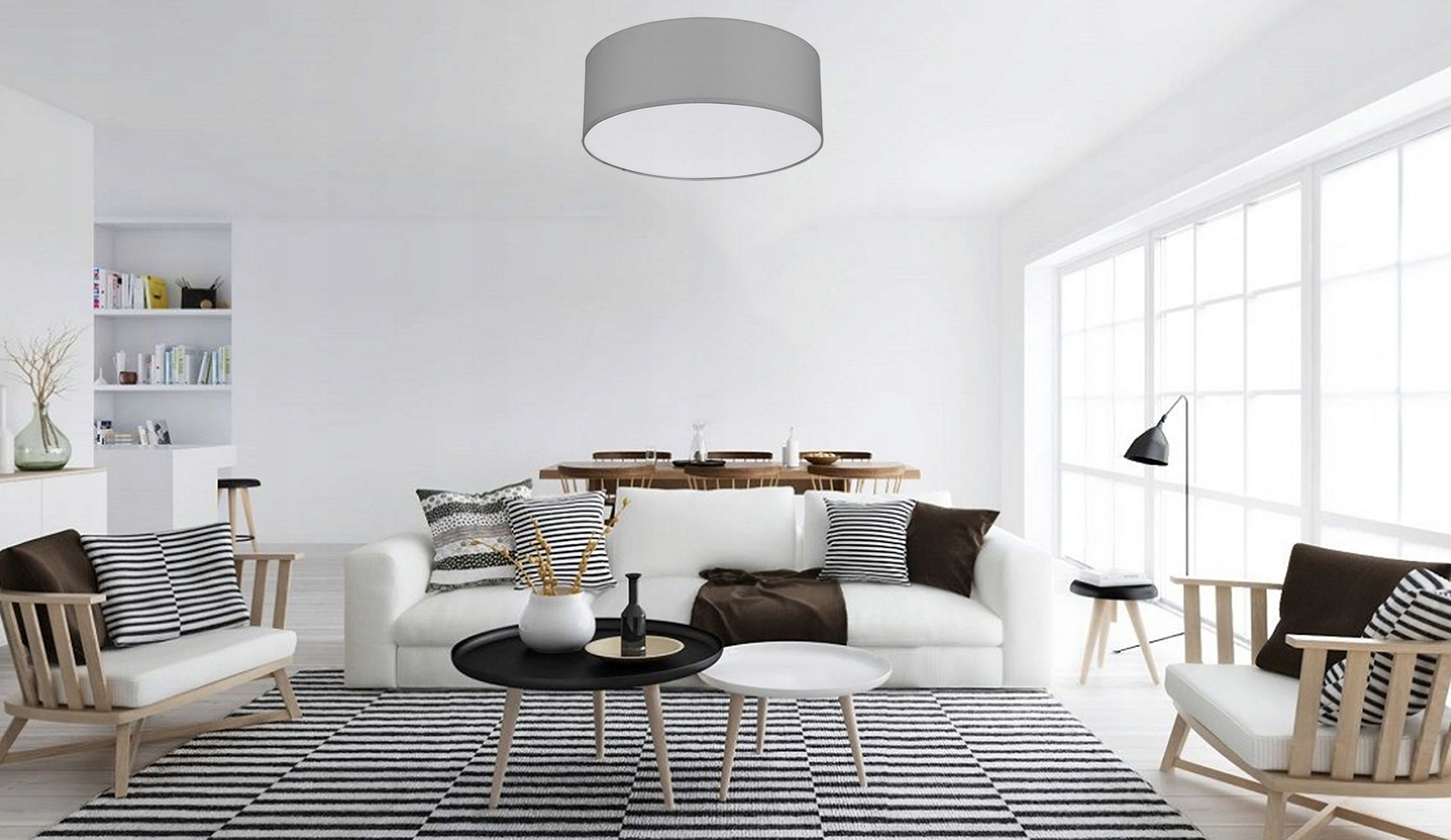 LAMPA PLAFON ŻYRANDOL LP3 LED 3 x E27 ABAŻUR FI50 SALON SYPIALNIA BIURO HOL Marka Adex