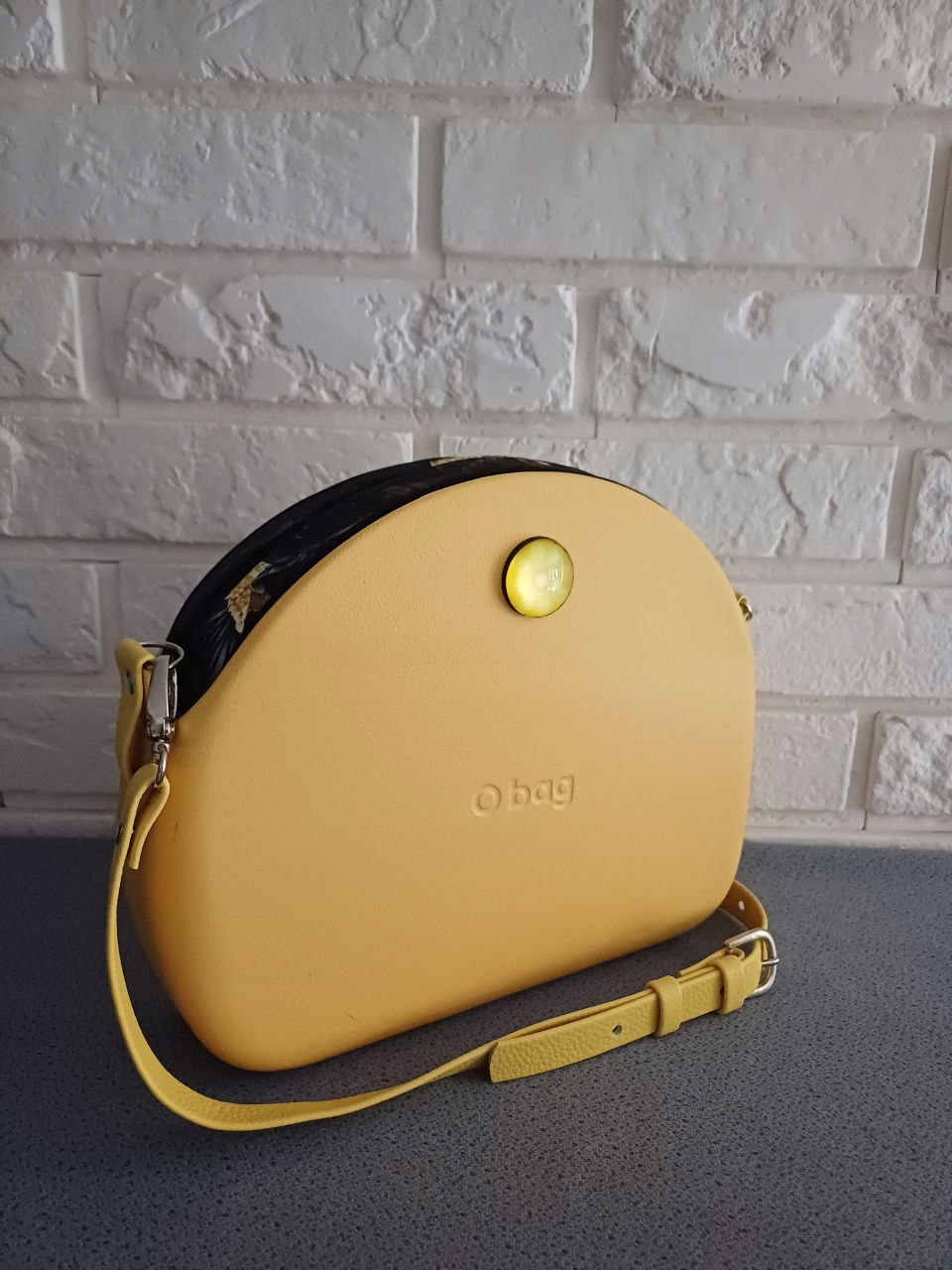 Pasek regulowany + zaczepy żółty ocra mat do obag moonlight Marka Bagobag