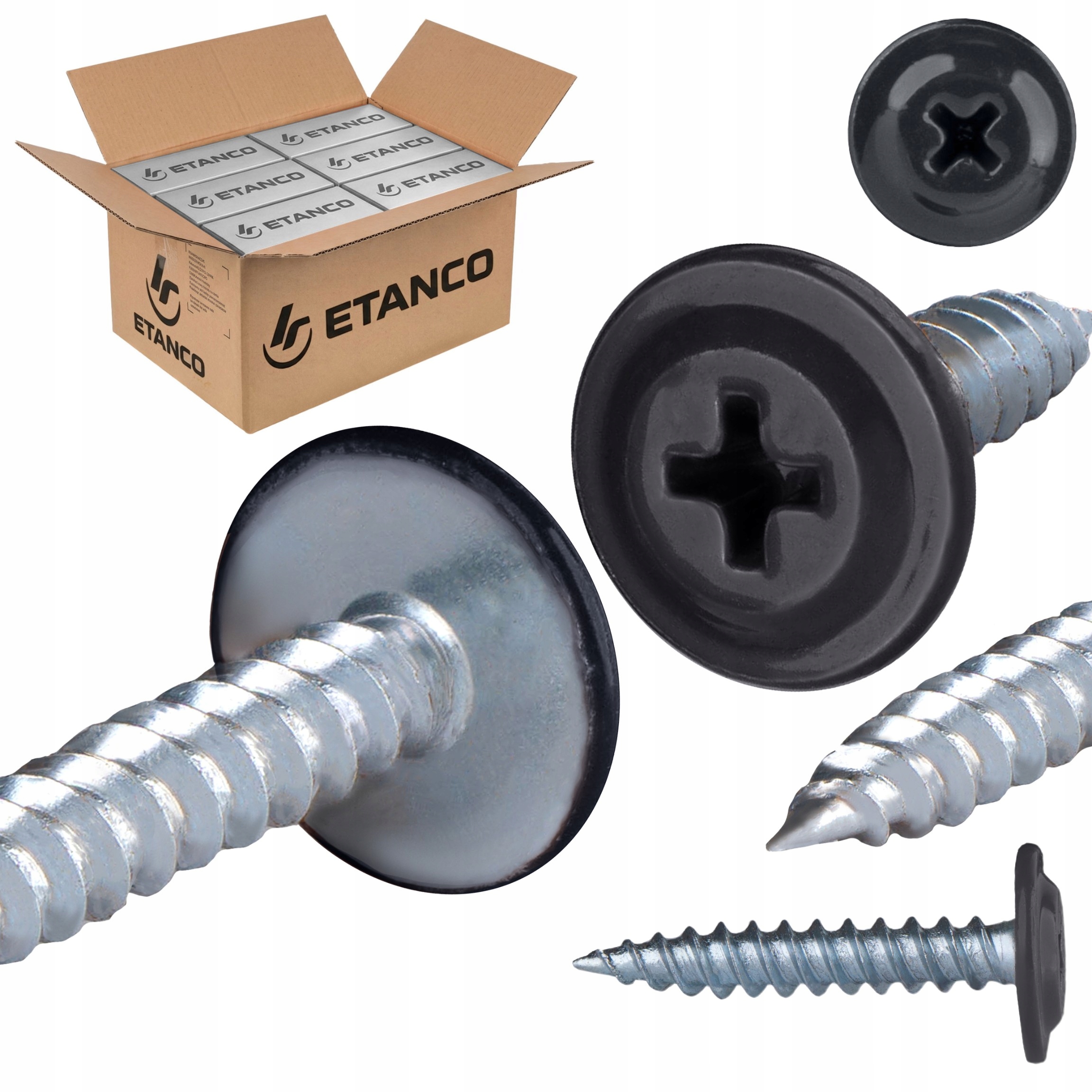 Podložkové skrutky do dreva 4,2 x 25 mm Ral 7016 2000 ks Etanco Gm-s