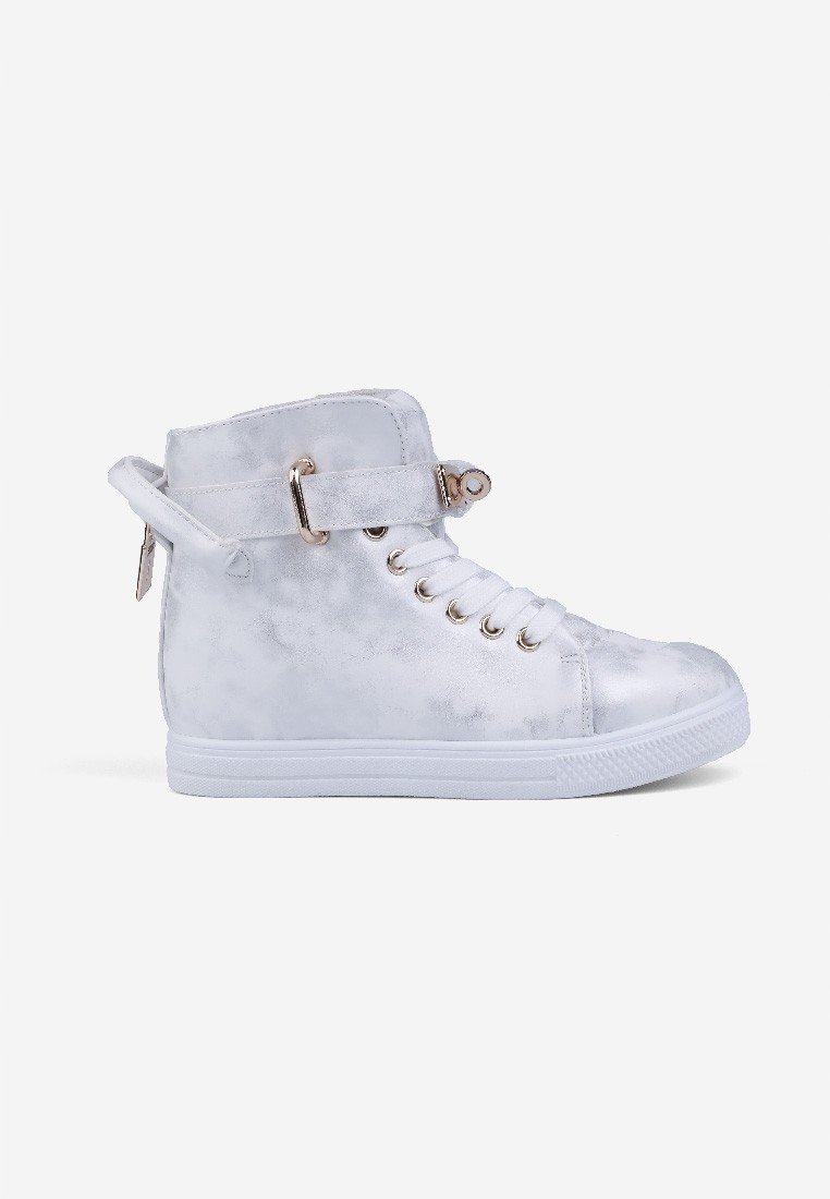 SREBRNE BOTKI DZIEWCZĘCE UKRYTY KOTURN SNEAKERSY SPORTOWE DZIECIĘCE SUWAKI Bohater / Bajka brak