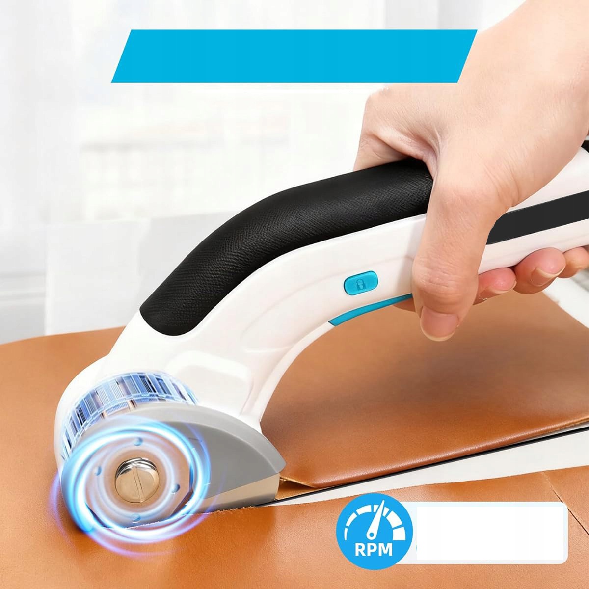 Rankinis elektrinis audinių ir kartono pjovimo įrankis 4 V su 2 ašmenimis – nuotrauka 12