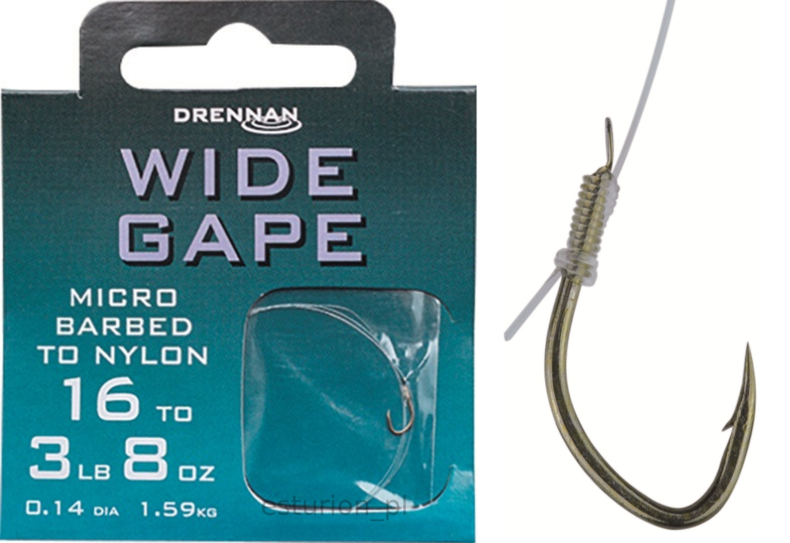 

Haczyki Nr 14 Wiązane Przypony wide gape Drennan